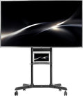 VIVO Mobile TV Cart for 55 to 100 inch Screens up to 165 lbs, LCD LED OLED 4K Smart Flat and Curved Panels, Rolling Stand with Laptop DVD Shelf, Locking Wheels, Max VESA 800x600, Black, STAND-TV100E