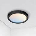 ASD LED 5" Round Flush Mount Ceiling Light Fixture, Low Profile Surface Lighting | 5CCT, Dimmable, Ultra-Thin, ETL Listed | 10W 700LM 2700-6000K 120V | Kitchen, Bedroom, Hallway Lamp | Black