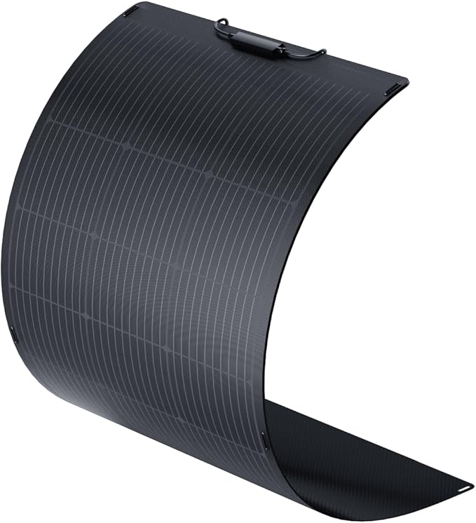 ALLPOWERS SF100 100W Flexible Solar Panel,Ultra-Thin 3mm Bendable Monocrystalline Solar Charger,25% Efficiency IP68 Waterproof for RV Roof,Camping,Marine Use,Compatible