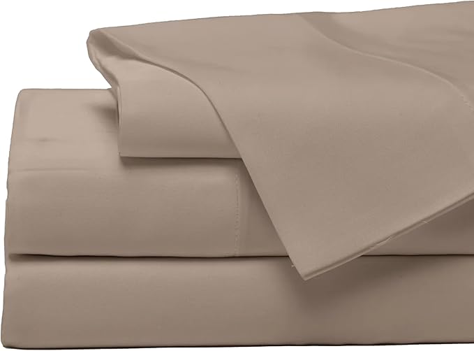 Cozy Earth Luxury Bed Sheet Set - 100% Viscose from Bamboo Fabric, Ultra-Soft & Breathable, Fits Regular & Deep Pocket Mattresses up to 20" - 4 Pieces California King Sheet Set Walnut