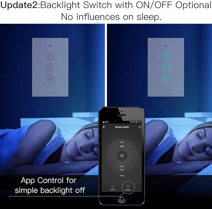 MOES WiFi Smart Curtain Switch Motorized Roller Blinds Shutter Switch,Smart Life/Tuya APP Remote Control,Compatible with Alexa Echo and Google Home