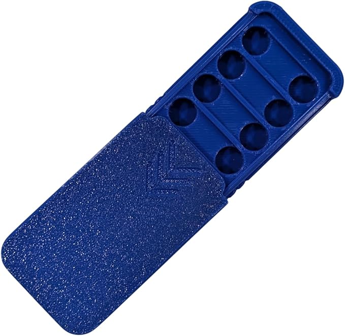 3BP - Size 13 New Slim Design Hearing Aid Battery Case, Pocket Size Storage Container for Batteries (Blue Large (8))"