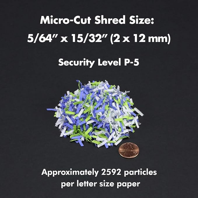 Aurora AU1060MA Professional Grade 10-Sheet High Security Micro-Cut Paper and Credit Card Shredder/ 60 Minutes/Security Level P-5, White, AU1060MA 10-Sheet High Security Microcut