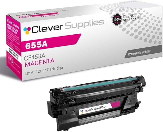 CS Replacement Toner Cartridge Compatible with HP 655A CF453A Magenta Color Enterprise M652dn M652n M653dh M653dn M653x M681 M681dh M681f M682 MFP M681 z MFP M682 z Toner Cartridge Magenta