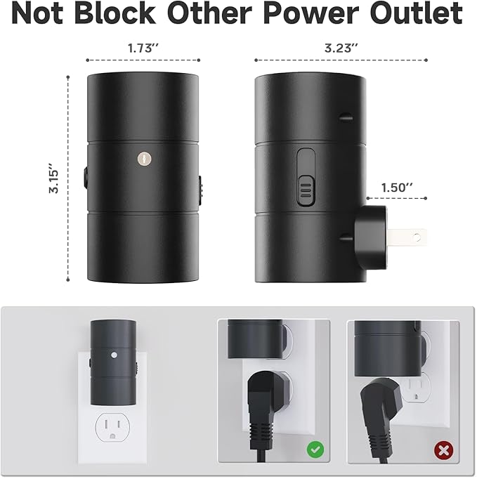 NIORSUN Night Lights Plug into Wall, Dimmable with 3 Color Modes & Auto On/Off Sensor, Ultra-Slim Nightlight for Hallway, Bathroom, Bedroom, Nursery, Kitchen (4 Pack, Black)