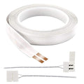 FRANKEVER 24 Guage Hidden Super Flat Audio Cable Suitable for Audio Wire LED Lighting Connection and Other Low Voltage Appliance Connection 12mm (Wire(50 ft)+2 ConnectorsD)