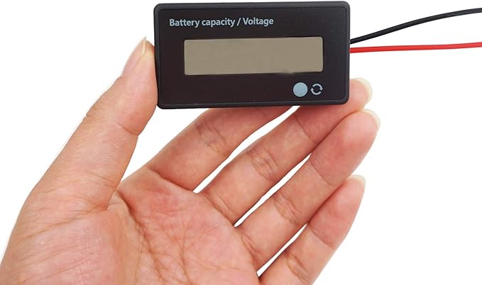 12V 24V 36V 48V Battery Meter, Battery Capacity Voltage Indicator, Lead-Acid&Lithium ion Battery Charge Discharge Monitor, for Motorcycle Car Truck Vehicle Marine Boat Golf Cart Club Car - Blue