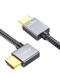 XAOSUN Right Angle HDMI 2.0 Cable 10 FT, 18Gbps High Speed HDMI Cord Support 4K@60Hz,3D 1080P,HDR,ARC,90 Degree HDMI Cable for MacBook pro 2023,Monitor,ps4/5,Xbox,Fire TV and More