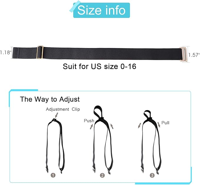 JASGOOD Women No Show Stretch Belt Elastic Web Strap Belt with Flat Buckle for Jeans Pants Dresses