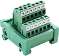 ANMBEST 2 in 6 Out Terminal Blocks Module, 25A DIN Rail and Panel Mounting Power Distribution Breakout Board for PLC Servo Power Amplifier