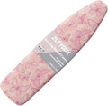 ZCFYGDX Breathable Ironing Board Cover Decor, Resist Scorching & Staining, 18x58 Wear & Soil Resistant Covers, Elastic Edges,3 Fasteners,Anti-Scorch Polyester Butterfly Pattern Pink Print