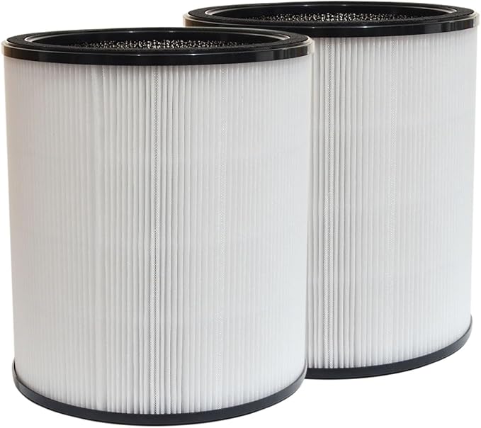 PUREBURG Replacement Filters Compatible with Coway Airmega AIM Air Purifier + Fan 2-in-1,2-Pack H13 True HEPA Activated Carbon 2-in-1 3-Stage Filtration Air Clean Dust VOCs