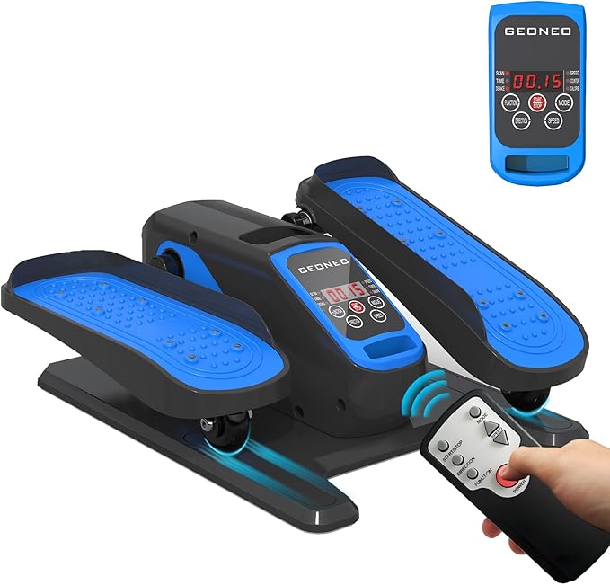 Under Desk Elliptical Machine, Electric Elliptical Exerciser for Senior, Quiet & Small Electric Seated Pedal Exerciser for Home with Display Monitor, Remote Control & 12 Adjustable Speeds