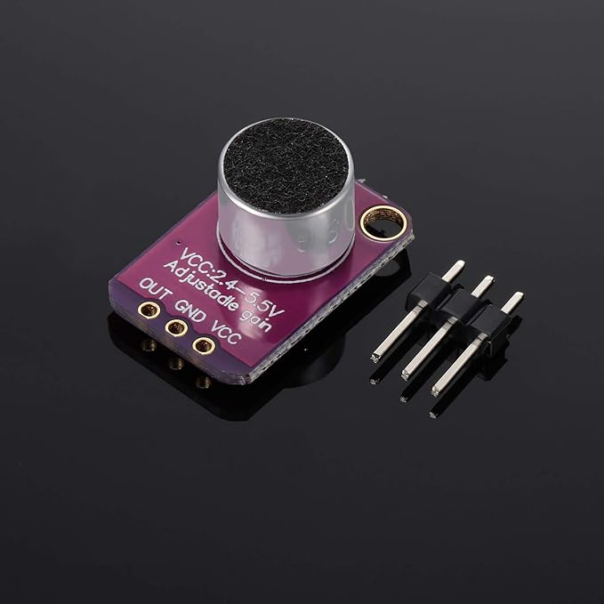 Weewooday 10 Pieces Electret Microphone Amplifier Adjustable MAX4466 Module Microphone Preamplifier Blue Breakout Board Compatible with Arduino