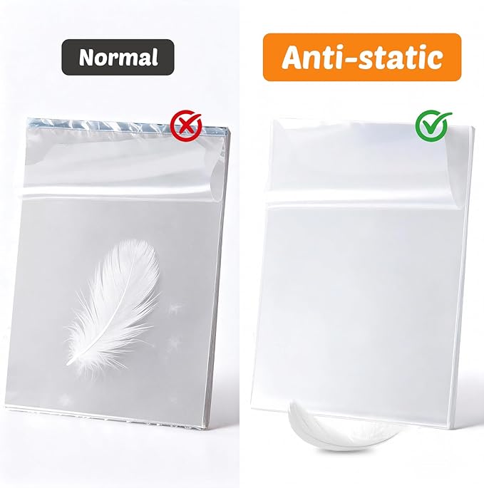 Lamtetur Anti-Static Thermal Laminating Pouches 9x11.5 Inches, Holds 8.5 x 11 Inch Sheets,5mil 100Pcs Hot Laminate Films, Clear Laminator Papers, Letter Size Lamination Sheets(Anti-Static 5Mil-100)
