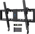 PERLESMITH UL Listed TV Mount for Most 37-85 inch TV, Universal Tilt TV Wall Mount Fits 16”- 24” Wood Stud with Loading 132 lbs & Max VESA 600x400mm, Low Profile Flat Wall Mount Bracket PSLTK1