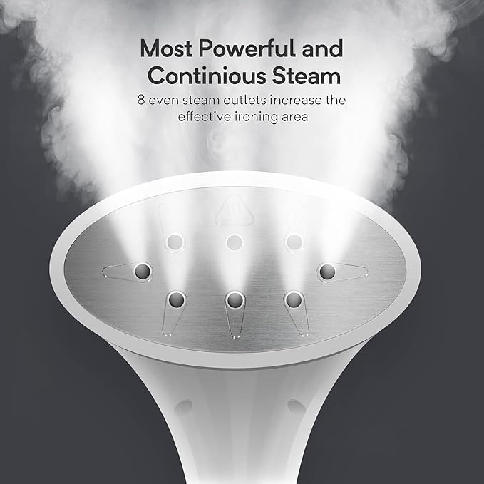 Gerank Steamer for Clothes, 1500W Standing Garment Steamer with 35s Fast Heating, 2.5L Water Tank for 1.5H Steaming, Adjustable Height Stand with Clothes Hanger, Professional Wrinkle Removal