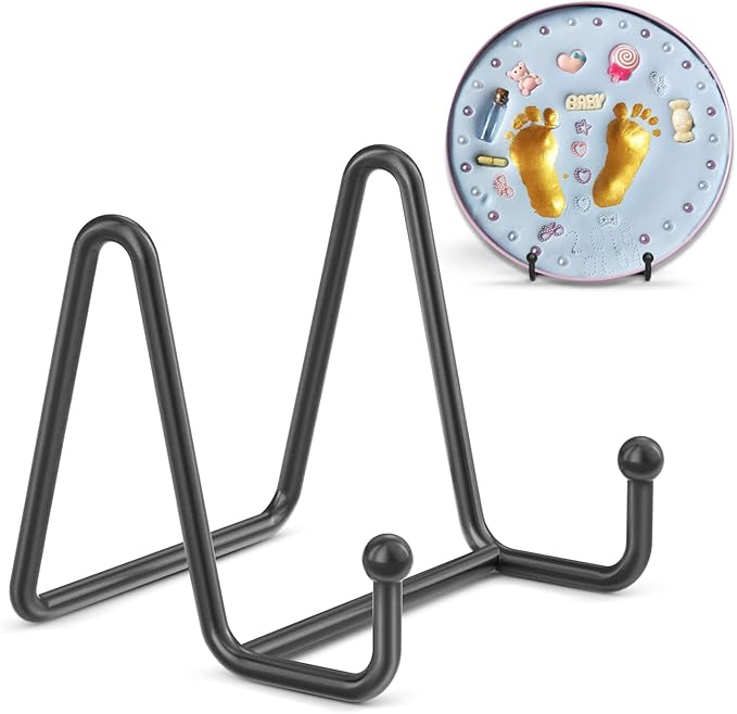 TR-LIFE 3 Pack 3 Inch Plate Stands for Display - Small Easel Holder Stand for Picture, Decorative Plate, Platter, Book, Photo