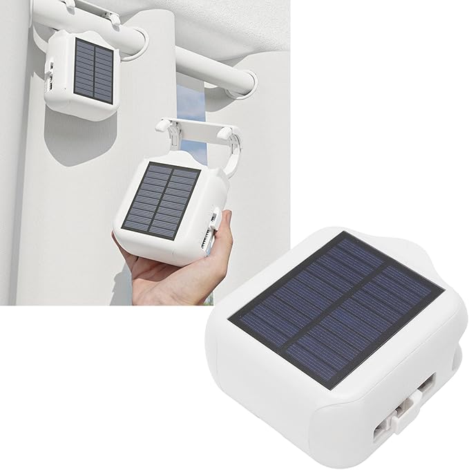 Diydeg Smart Curtain Motor, Solar Powered APP Remote Control Automatic Curtain Opener for Roman Rod U Track I Beam, with Voice Assistant Home Compatibility