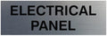 All Quality Basic Electrical Panel Sign - Fire Regulation Safety Compliance Sign - Silver - Small (1 Pack)