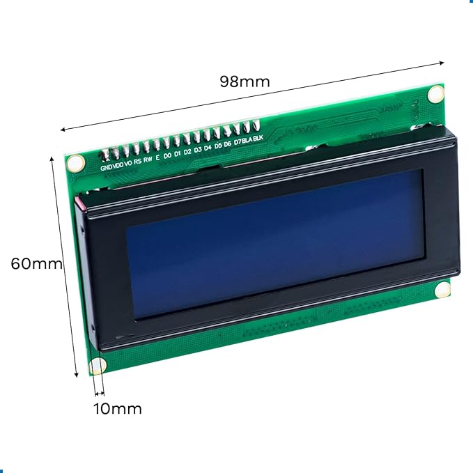 Hosyond 3pcs IIC I2C 2004 LCD Module 20x04 LCD Screen Module Display for Arduino Raspberry Pi