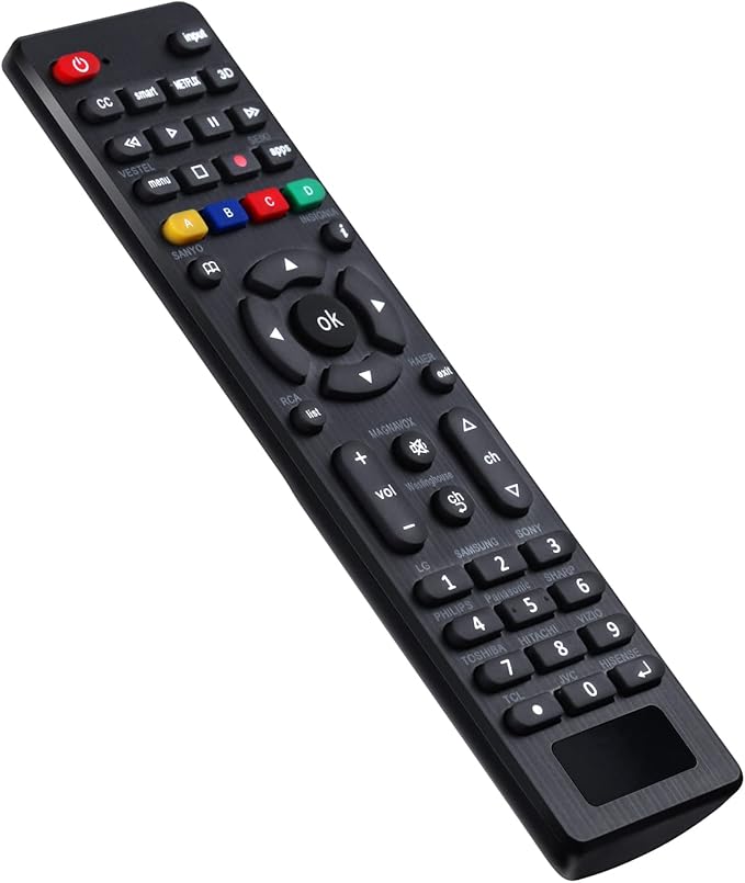 Universal TV Remote for Samsung, TCL, Philips, Vizio, Sharp, Sony, Panasonic, Sanyo, Insignia, Toshiba and Other Brands LCD LED 3D HDTV Smart TV Remote Control