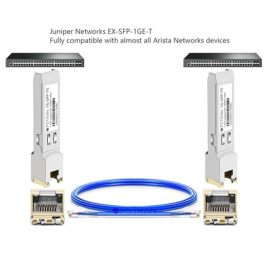 OPSTRAN 10/100/1000BASE-T SFP SGMII Copper Transceiver Module Compatible with Juniper Networks EX-SFP-1GE-T RJ45 100m Cat5e/6
