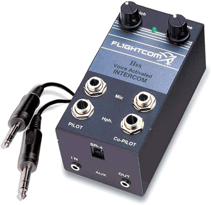 Flightcom Model IISX Voice Activated Portable Aviation Intercom
