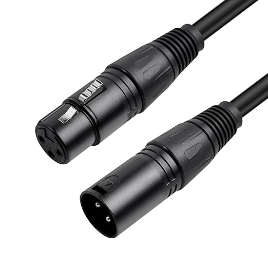 5 Pack XLR Splitter Cable,1 Female to 2 Male, 1.5FT Stereo Mic to L&R Audio Y-Splitter Cable