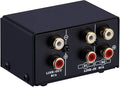 summina RCA Switch Audio Switcher RCA 2 in 1 Out / 1 in 2 Out A/B Switch Stereo Audio Splitter Box with No Distortion RCA Jack for Switching Between Computer Speakers and Headphones