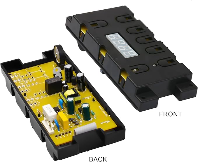 316455410 Range Oven Control Board for Electrolux Kenmore, Gas Range 7 Button Control Board Clock 5304518661 316222800 （White）