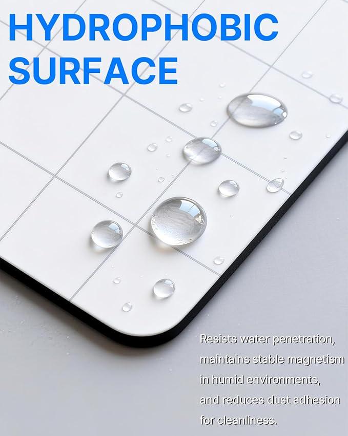 Magnetic Project Mat Showpin Magnetic Mat for Screws with Dry Erase Pen, Cleaning Cloth - Professional Magnetic Pad Preventing Small Screws from Getting Lost and Unorganized - 9.8x7.9 inches