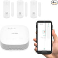 YoLink LoRa Smart Door Sensor Starter Kit: SpeakerHub Audio Hub & (3) Door Sensors - Up to 1/4 Mile Open-Air Range, Door Left-Open Reminders, up to 5 Year Battery Life, Alexa, IFTTT, Home Assistant