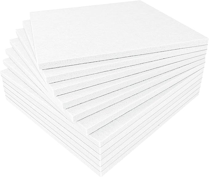 BXI Thickened Sound Absorbing Panels - 12 Pack 12 X 12 X 0.5 Inches Dense Acoustic Panels, Echo Noise Reducing Sound Panels, Tackable Studio Panels for Wall and Ceiling Acoustic Treatment (White)