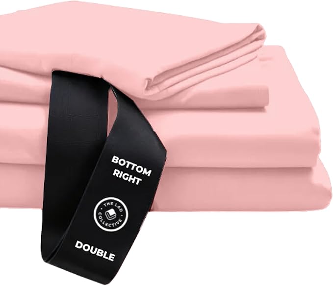 THE LAD COLLECTIVE 3.0 Queen Bedding Set - 4-Piece Bedset w/Fitted Sheet, Top Sheet & 2 Standard Pillowcases [Duvet Not Included] - Bamboo-Cotton - Acadia