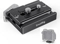 SMALLRIG Universal Quick Release Mount Plate Kit for Arca-Type, Built in Clamp and Plate, with 1/4''-20 & 3/8''-16 Threaded Holes- 2144B