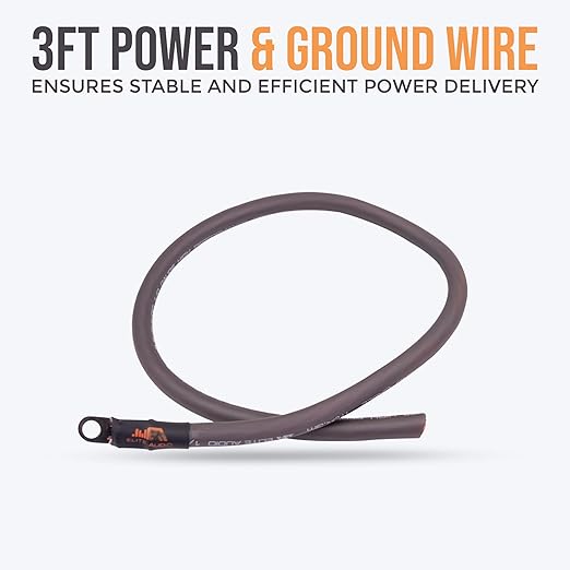 Elite Audio Premium 0 Gauge CCA Amplifier Installation Wiring Amp Kit, 3600 watt High-Power Wiring with Triple Shielded RCA’s and ANL Fuse Holder - EA-PRMK0 Amp Install Kit