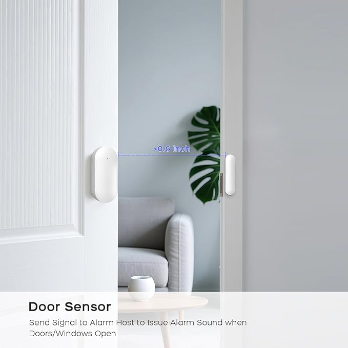 PGST Wireless Home Alarm System, 24-Piece Kit with Phone APP Alert, Door Sensor, Siren, Remote, Motion Detector, Compatible with Alexa (103-F)