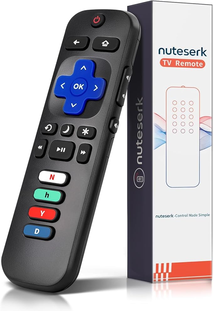Replacement Remote Control for Roku TV – Compatible with TCL, Hisense, Onn, Philips Roku Smart TVs (Not for Roku Stick or Box)