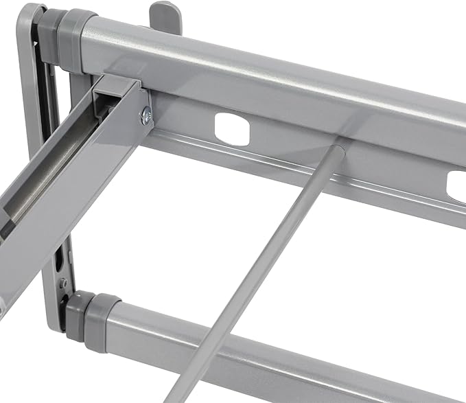 banborba Electric Retractable Airing Rack, Ceiling Mounted Clothes Drying Rack, Retractable Clothesline, Vertical Laundry Drying Rod with LED Light & Remote, 110V 24W, Gray
