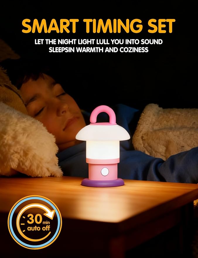 Sgohevn LED Night Light for Bedroom - Tap Control Table Lamp with 3 Brightness Levels, USB Rechargeable & Battery Powered Bedside Lamp for Kids and Nursery Christmas Gifts for Birthday