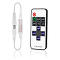 RF Mini Wireless LED Remote Controller for Single Color 3528 5050 COB LED Strip Lights,Wireless LED Control with DC Connector,RF Dimmer Switch for DC 5-24V LED Ribbon Led Shelf Lights Cabinet