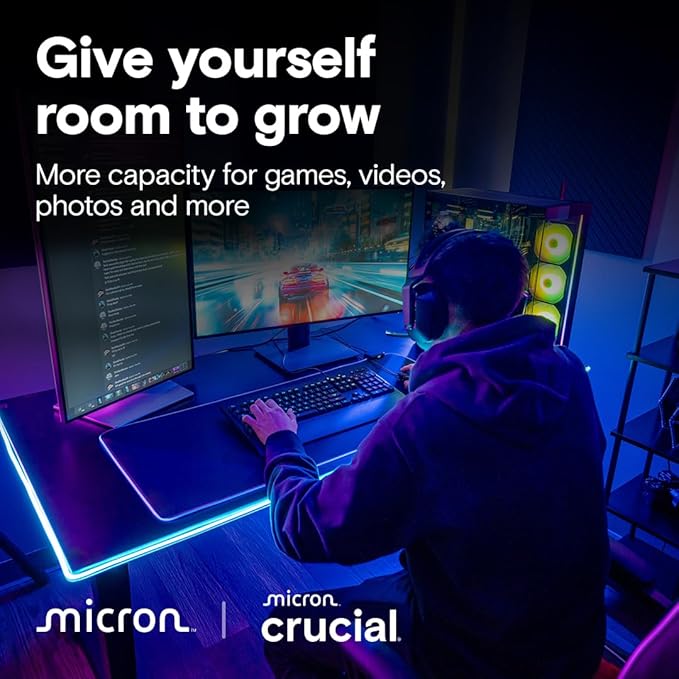 Crucial T710 PCIe Gen5 NVMe 2TB SSD – Heatsink, Up to 14,900 MB/s, Laptop & Desktop Compatible (PC), for Creatives and Hardcore Gamers, Solid State Drive, Includes 1Mo Adobe CC – CT2000T710SSD5-01