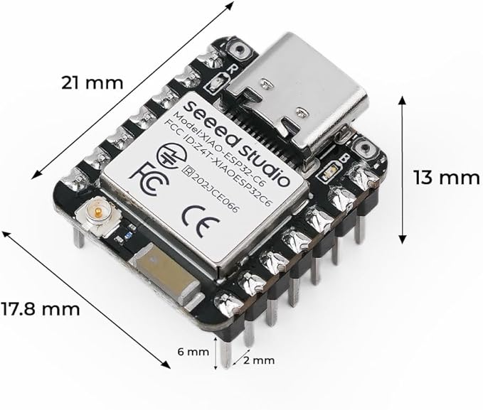 Seeed Studio XIAO ESP32C6 (Pre-Soldered)