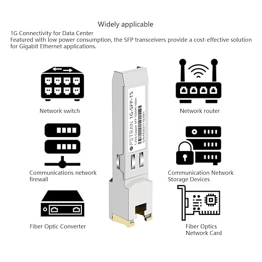 OPSTRAN 10/100/1000BASE-T SFP SGMII Copper Transceiver Module Compatible with Brocade E1MGTX-A RJ45 100m Cat5e/6