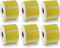 BETCKEY - Compatible DYMO 30334 (2-1/4" x 1-1/4") Medium Multipurpose Barcode/FNSKU Labels - Compatible with Rollo, DYMO Labelwriter 450, 4XL & Zebra Desktop Printers[6 Rolls, 6000 Labels, Yellow]