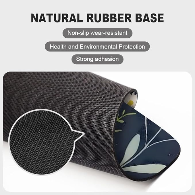 Dreamy Floral Pattern Square Mouse pad, Texture, Waterproof, Anti Slip Rubber Base, Computer Mouse pad, Laptop Mouse pad