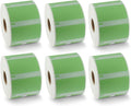 BETCKEY - Compatible DYMO 30334 (2-1/4" x 1-1/4") Medium Multipurpose Barcode/FNSKU Labels - Compatible with Rollo, DYMO Labelwriter 450, 4XL & Zebra Desktop Printers[6 Rolls, 6000 Labels, Green]