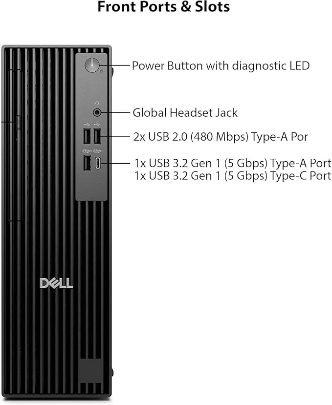 Dell Pro Slim QCS1250 Business Desktop, New OptiPlex Version, Ultra-Quiet Design, Dual 4K Monitor Support, USB-C, Windows 11 (Intel i7-14700, 64GB RAM | 4TB SSD)