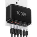 Fast Charger Block, GaN 6 Port USB C Charging Station Hub Cube, 100W Multiport Type C Wall Charger Power Strip Plug with PD 3.0+QC for iPhone 13 14 15 16 17 Pro Max XR XS 8 7, Samsung, iPad, Table